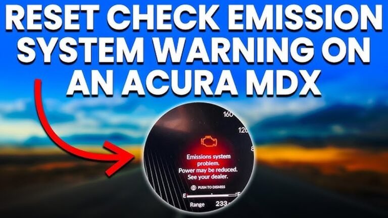 How to Reset Check Emission System Acura Mdx
