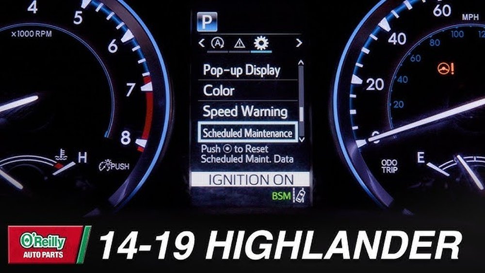 How to Reset Check Engine Light Toyota Highlander