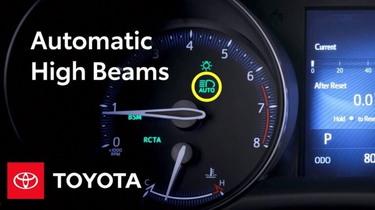 How to Turn on Auto High Beam Toyota