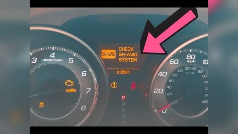 Sh Awd Light on Acura Mdx How to Fix