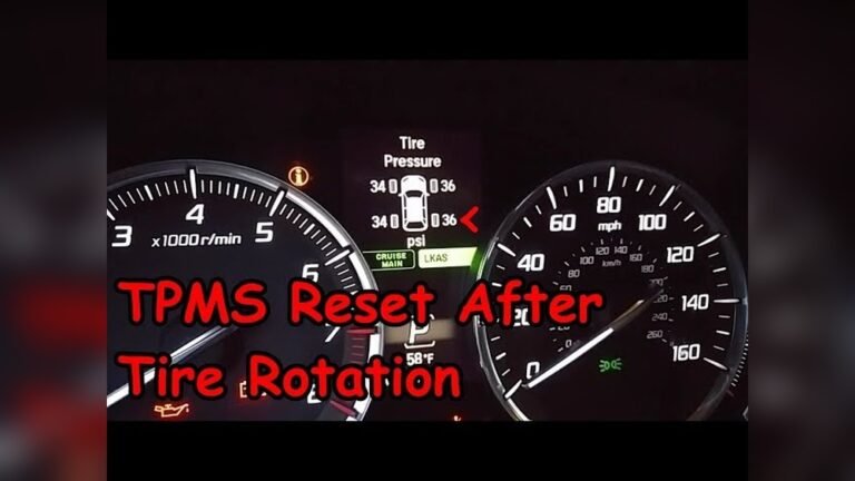 Where is the Tpms Reset Button on Acura Mdx